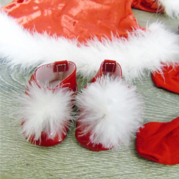 American Girl Bitty Baby SANTA'S HELPER Christmas Outfit Stacking Tree AG Bag + - Picture 7 of 10